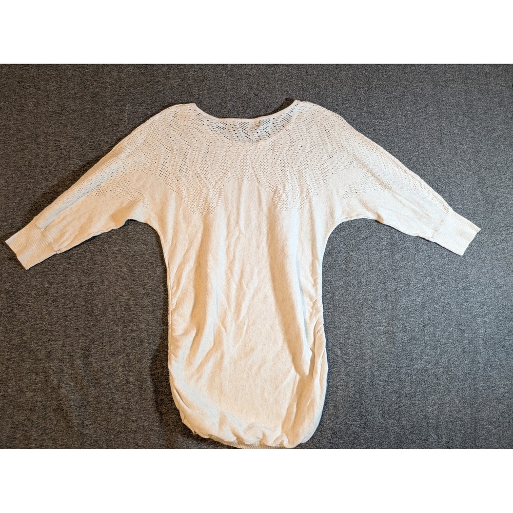 Motherhood Maternity‎ 3/4 Sleeve Lot of 2 Gray & White Sweater size M - Picture 6 of 14